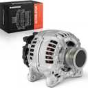 A-Premium Alternator Compatible with Volkswagen Jetta 2011-2013, Passat 2012-2014, Beetle 2006-2010 2012-2014, 2.5L, 12V 140A 5-Groove Clutch Pulley Counterclockwise, Replace# 0124525103, F00E100566