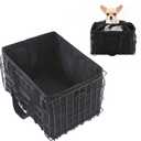 Bike Basket Suit for Front/Rear/Side of Bicycle with Removable Liner Bag, Dog Bike Basket Carrier for Travel, Large Size Basket More Storage, Ebike Accessoriest for Pets, Fruit & Grocery