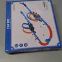 Toy Car Track Gift Set for Boys Kids Age 3-5 4-7 8-12, Long Race Tracks with 4 Action Loops and 4 High-Speed Slot Die-Cast Race Cars, 35+ Pieces Race Tracks to Create Multiple Configurations