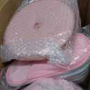 Twistover 24 Pcs Girls Spa Party Supplies for Kids Christmas Foot Spa Birthday Party Favors Include 6 Mirrors 6 Bow Headbands 6 Disposable Slippers 6 Towels for Sleepover Slumber Xmas Gifts(Pink,S)