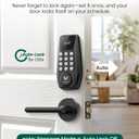 DESLOC C100 Keyless Entry Door Lock with 2 Lever Handles, Visual Display
