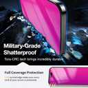2 Pack Privacy Screen Protector for iPhone 17 Air Anti-Spy Tempered Glass Gradient Colorful 17Air Mirror Effect Full Coverage Anti-Bluelight Anti-Bubble Alignment Frame 6.5 Inch (Pink)