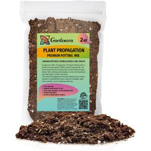 Premium Plant Propagation Potting Mix by Gardenera: Pre-Mixed and Ready to Use for Convenient Propagation - 2 Quart