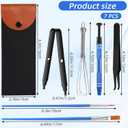 Computer Keyboard Remover Tool Kit 7 Pcs Keycap Puller, Switch Puller, Cleaning Brush, 4-Jaw Gripper, Tweezers, Key Cap Pullers, Storage Bag