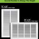 HVAC Premium 22 x 12 Duct Opening Steel Return Air Filter Grille, for 1-inch Filter, Removable Door, Flat Stamped HVAC Vent Cover Grille, Outer Dimensions 24.5 x 14.5