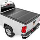 Rough Country Hard Low-Profile Tri-Fold Tonneau Cover for Chevy Colorado & GMC Canyon (2015-2026) - Low-Profile Aluminum Truck Bed Cover, Fits 6' Bed