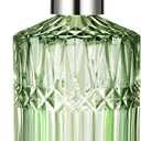 Diamond Design 12 Oz Green Glass Soap Dispenser,Refillable Lotion Soap Dispenser for Bathroom, Kitchen, Hand Soap, Dish Soap,Shampoo, Ideal for Bathroom Countertop. (Clear Green)