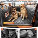 Zanch 3-Panel Hard Bottom Dog Car Seat Cover, Waterproof Hammock, XL