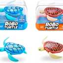 ROBO ALIVE Robo Turtle Robotic Swimming Turtle (Orange + Blue) by ZURU Water Activated, Comes with Batteries (2 Pack)