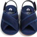 COSANKIM Infant Baby Boys Girls Summer Sandals Non Slip Soft Sole Toddler First Walker Crib Shoes (0-18 Months) (05 Dark Blue)
