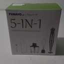 Immersion Blender, 1000W Anti-scratch 5-in-1 Hand Blender, Upgraded 12 Speed Stainless Steel Blade Stick Blender with Turbo Mode, 20oz Beaker, 17oz Chopping Bowl, Whisk, BPA-Free (Silver)