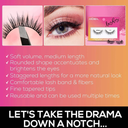 Andrea Strip Lash False Eyelashes Style 105 - Black, Lightweight, Reusable Natural Lashes for Everyday or Glam Looks, Pack Of 4