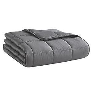 Weighted Blanket Queen Size (Dark Grey, 60''x80'' | 25 lbs) Cooling Breathable Heavy Blanket with Glass Beads for Adults