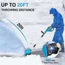 Cordless Snow Shovel Electric Snow Blower 20ft Throw Distance, Adjustable Snow Removal Direction, Electric Snow Shovel for Driveway,Steps, Patio, Sidewalk Snow Removal.