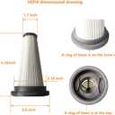 3Pack Hepa Filters Replacement Compatible with SUXIANGVAC Cordless Vacuum A27, Washable Cone Filters Compatible with VOKENE & VICEASE& OIRFND A27& TITIPOY A27 Series