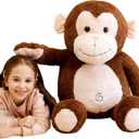 IKASA Giant Monkey Stuffed Animal Plush Toy,Large Big Jumbo Soft Toys,30" Huge Size Cute Fluffy Plushy Fat Oversized Plushie,Gifts for Kids Girls Boys