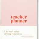 Lamare Teacher Planner 2025-2026 Academic Year  Undated Planner & Lesson Planner Book for Teachers with Class Schedule, Student Info & Weekly Planning (Pink)