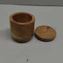 NIRMAN Acacia Wood Wooden Jewelry Boxes, Wedding Ring Jewelry Boxes for Anniversary Engagement Wedding Christmas (3" x 3" x 3.5")