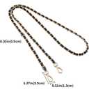 Bag Leather Chain Strap for Handbag Replacement,Purse Chain Shoulder Straps Crossbody (BLACK-120CM) (47in)