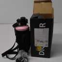 40 oz Insulated Water-Bottle that fits in Cup Holder - Straw & Chug Lid, Cold 48h/Hot 24h, Travel Coffee Tumblers with Handle & Strap Carrier Bag & Protective Boot, Leak Proof Metal Flask Cup (Pink&Green)