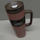 Owala SmoothSip Slider Stainless Steel Insulated Travel Mug with handle, 100% Leak Proof, For Hot and Cold Drinks, Travel Friendly with Sliding Lock Lid, 24 oz, BPA Free, Leak Proof, Cozy Cocoa