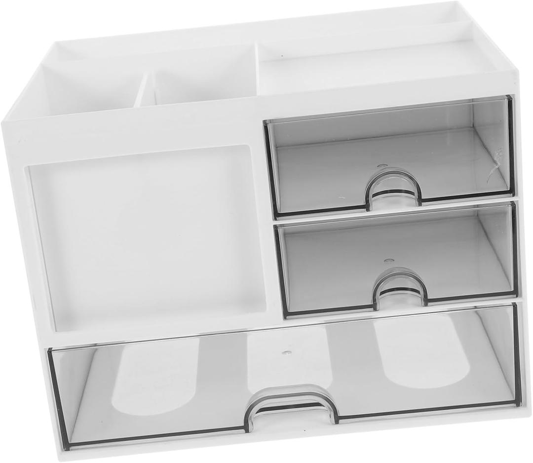 TEHAUX Desktop Drawer Organizer Box Versatile Storage for Office Files Home Use Compact Easy Assembly Stylish Transparent Design TEHAUX Desktop Drawer Organizer Box Versatile Storage for Office Files Home Use Compact Easy Assembly Stylish Transparent Design