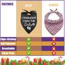 5 x Pregnancy Announcement Dog Bandanas Our Humans are Getting Us A Baby I Thought I was The Baby Dog Bandana Adjustable Triangle Double Layer Reversible Pet Scarves for Small Medium Large Dogs, 2 Pack