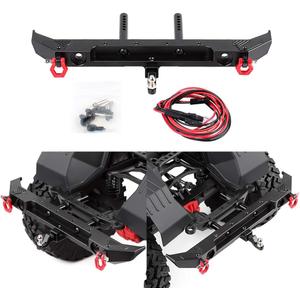 INJORA RC Rear Bumper Metal Bumper RC Accessories for 1:10 RC Crawler Axial SCX10 III AXI03007 (Black)
