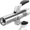 Grease Gun Coupler Upgraded Grease Gun Tips with Non-Slip Double Handle, High Pressure Quick Release Grease Coupler, 6-Jaw Lock-on Zerk Grease Fittings Compatible with All Grease Guns