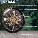 27 inch Large Real Moving Gears Wall Clocks for Living Room Decor