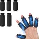 Finger Ice Sleeves 5 Ice Packs for Fingers, Thumbs & Toes Hot Cold Therapy for Arthritis, Tendinitis, Trigger Finger and Swollen Finger Black