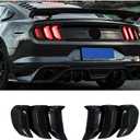 RT-TCZ Tail Light Lamp Cover Guard Trim Frame Bezels Decoration Accessories for Ford Mustang 2018 2019 2020 2021(Black)
