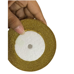 Glitter Non-Wired Ribbon for Decorating, Ribbons Gift Wrapping Decoration | Color-Golden | Length-22MTR | 1.5CM Glitter Strip