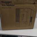 Gevi Adella Nugget Ice Maker Countertop with 1 Gallon Side Tank, 40lbs/24H Nugget Ice Machine with Self-Cleaning, Pellet Ice Maker with Leak-Proof Ice Basket, White