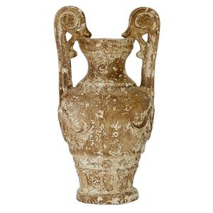 Deco 79 Farmhouse Resin Vase, CONVENIENTLY SIZED, Light Brown