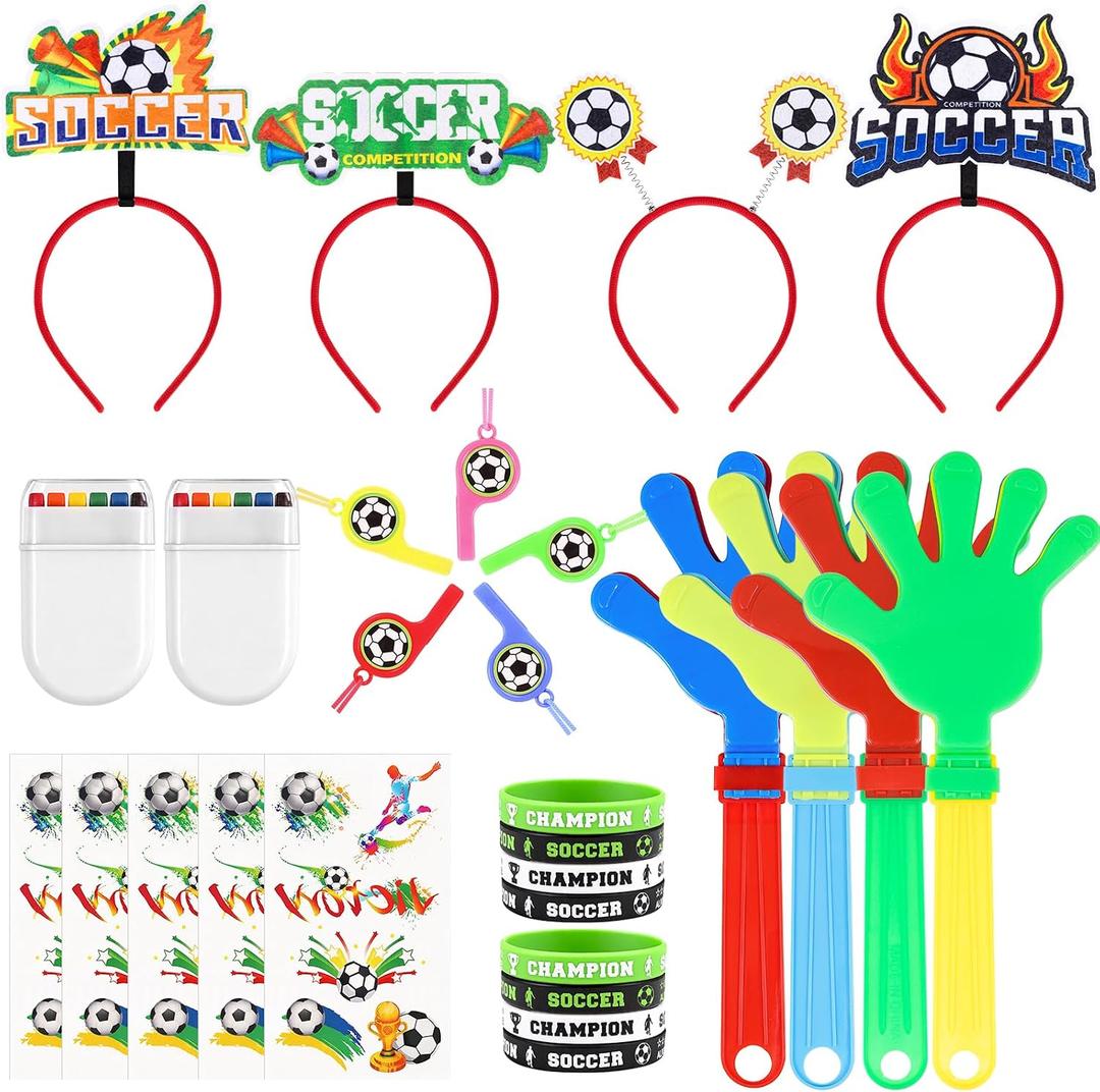 28 PCS Pcs Soccer Party Favors Set for Home Cheering, Soccer Birthday Party Decorations, Stadium Events, Watch Party