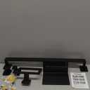 Matte Black Towel Bar Set 5-Piece Bathroom Hardware Accessories Set Includes 23.6 Inch Towel Bar,Toilet Paper Holder with Shelf,Square Towel Ring and Coat Hooks Stainless Steel Wall-Mounted