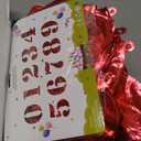 76pcs Happy Birthday Balloon Banner, Red Balloons Letters, Personalized 16" Mylar Foil Birthday Decorations includes 2 Sets A- Z, 1 set Number 0-9 and "HAPPY BIRTHDAY" letters (with Balloon Pump)