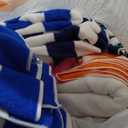 6 Packs Oversized 72x40 Inch Stripe Beach Towel Thin Terry Set XL Big Extra Large Accessories Essentials Soft Clearance Super Absorbent Pool Travel Bath Swim Camping Towels Bulk Men Women Adults Gift (Blue Navy Pink Orange Green Yellow)