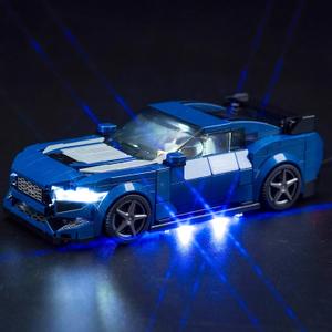 VONADO LED Light Kit Compatible with Lego Ford Mustang Dark Horse Sports Car 76920 (No Models Only Light) Creative Lighting Set Accessories Compatible with Lego Ford Mustang 76920 Building Set