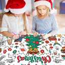 3 x T-Antrix Giant Christmas Coloring Poster, 30 x 72 Inches Jumbo Coloring Banner/Table Cover for School Parties, Christmas Party Favors, Christmas Crafts for Kids