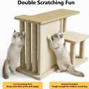 Homegroove Cat Scratch Furniture Protector, 35.6''L Multi-Functional Cat Scratcher Side Table with Sisal Scratching Posts and Pad, Large Cat Couch Protector from Cat Claws for Living Room (Wood, Left)