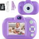 Kids Camera Digital Camera for Age 3-8, 1080P Toddler Camera for Kid with 32GB SD Card, Toddler Girls Toys Age 6-9, Christmas Birthday Gifts for Children, Lilac Purple