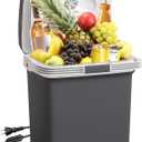 TREFAN Electric Cooler & Warmer28QT/26L, Portable Car Fridge (48~139), Car Cooler Plug in, Electric Car Coolers for Vehicles AC/DC,12V Refrigerator for Car, Travel, Camping,Truck (Grey)