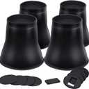 ANNKUT Bed Risers 6 Inch Heavy Duty, Round Furniture Risers for Bed Desk Table Sofa CouchBed Lifts Risers, Support up to 6000 Lbs(4 Pack Black)