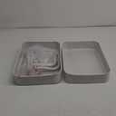 2 Tier All-Metal Rolling Cart, Rolling Storage Cart with Handle and Locking Wheels Kitchen Cart Laundry Office Bathroom Storage Organizer Cart, White