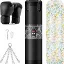 Kids Punching Bag Set, 2.75ft Filled Heavy Bag Kickboxing Bag with 2KG Sponge & 6oz Gloves, Hanging Boxing Bag for Kids Youth Boxing, MMA, Muay Thai, Karate, Martial Art, Home Gym Training