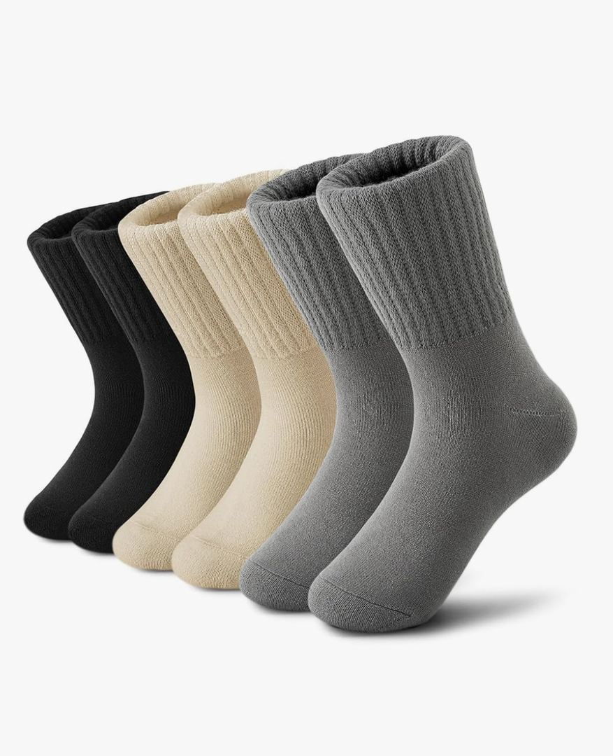 Boot Socks for Women Winter Wool Solid Thick Warm Socks Crew Socks Christmas Gift, Size: 5-11