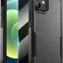 Diaclara Designed for iPhone 12 Case/iPhone 12 Pro Case, [with Privacy Screen Protector] [Anti Spy] [Military Grade Drop Protection] Heavy Duty Full-Body Shockproof Phone Case, Black