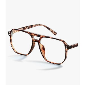 livho Blue Light Blocking Glasses, Fashion Fake Oversized Aviator Vintage Glasses, Retro Pilot Computer Glasses for Women/Men